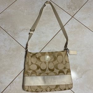 COACH Signature Stripe File Crossbody Bag